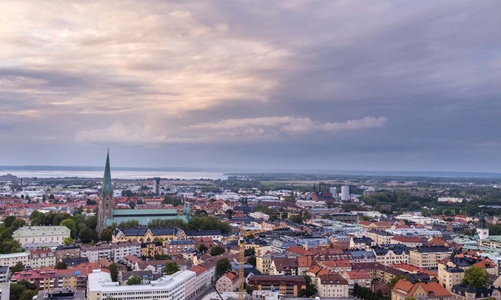 A drone image of Linköping