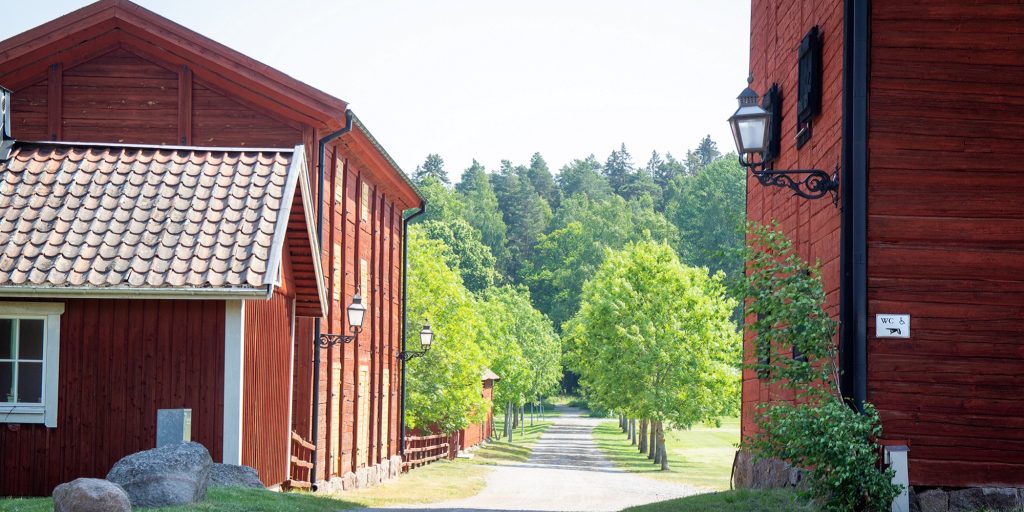 Motorhome site at Valla Gård in Linköping